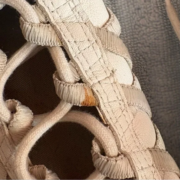 Vintage Diesel Cream Lace-Up Sneaker/ Ballet Flats - Picture 7 of 10